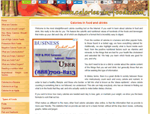 Tablet Screenshot of calories-in-foods.com